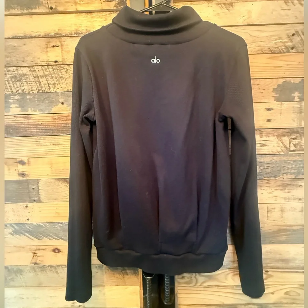 Alo Yoga‎ Clarity Longsleeve Ribbed High Neck Black